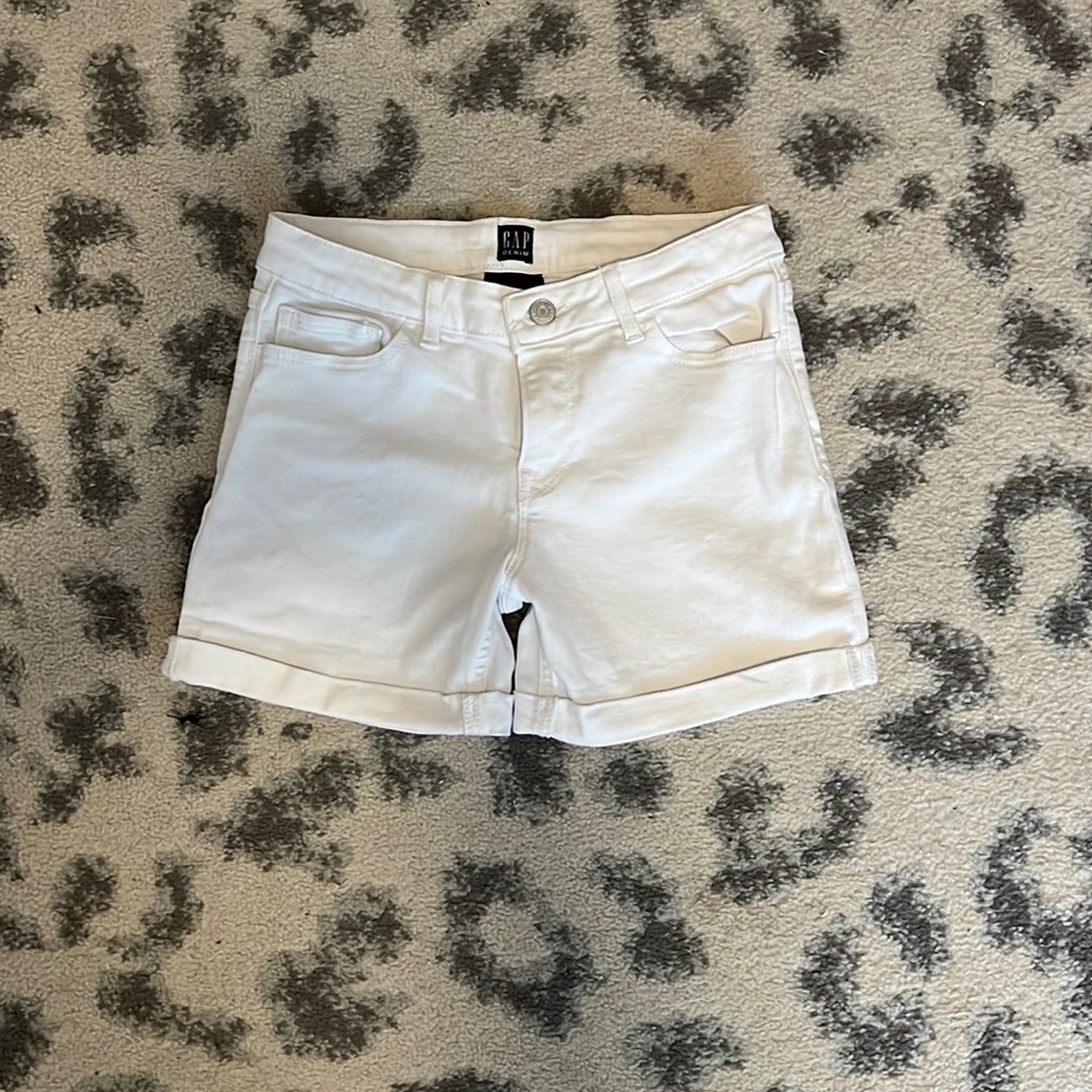 White Jean Shorts